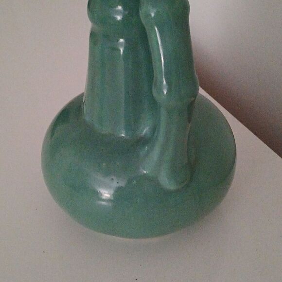 Vintage Camark 1920s Art Deco Pottery Blue Aqua Ceramic Pitcher - Picture 9 of 9